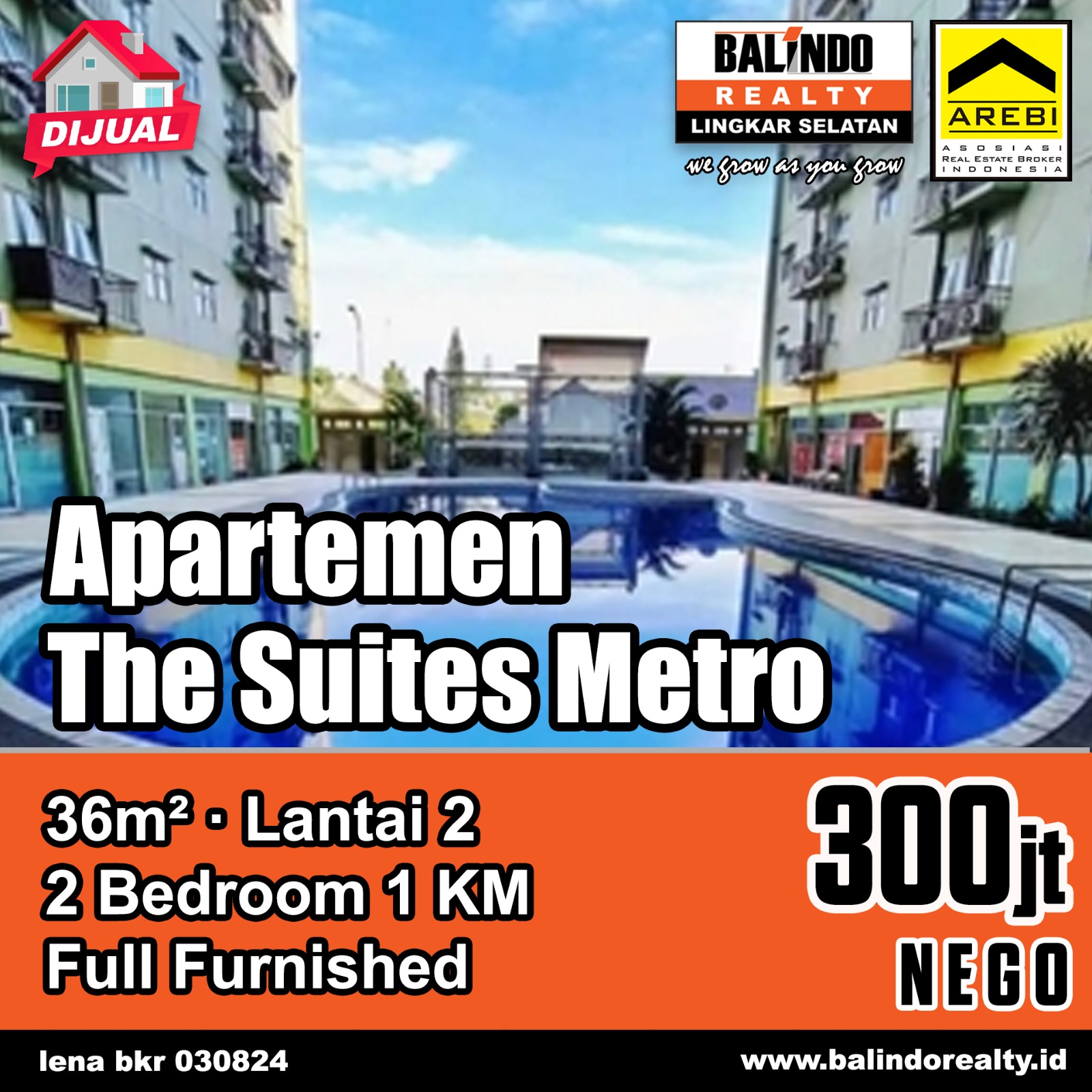 Dijual Apartemen Siap Huni di The Suites Metro
