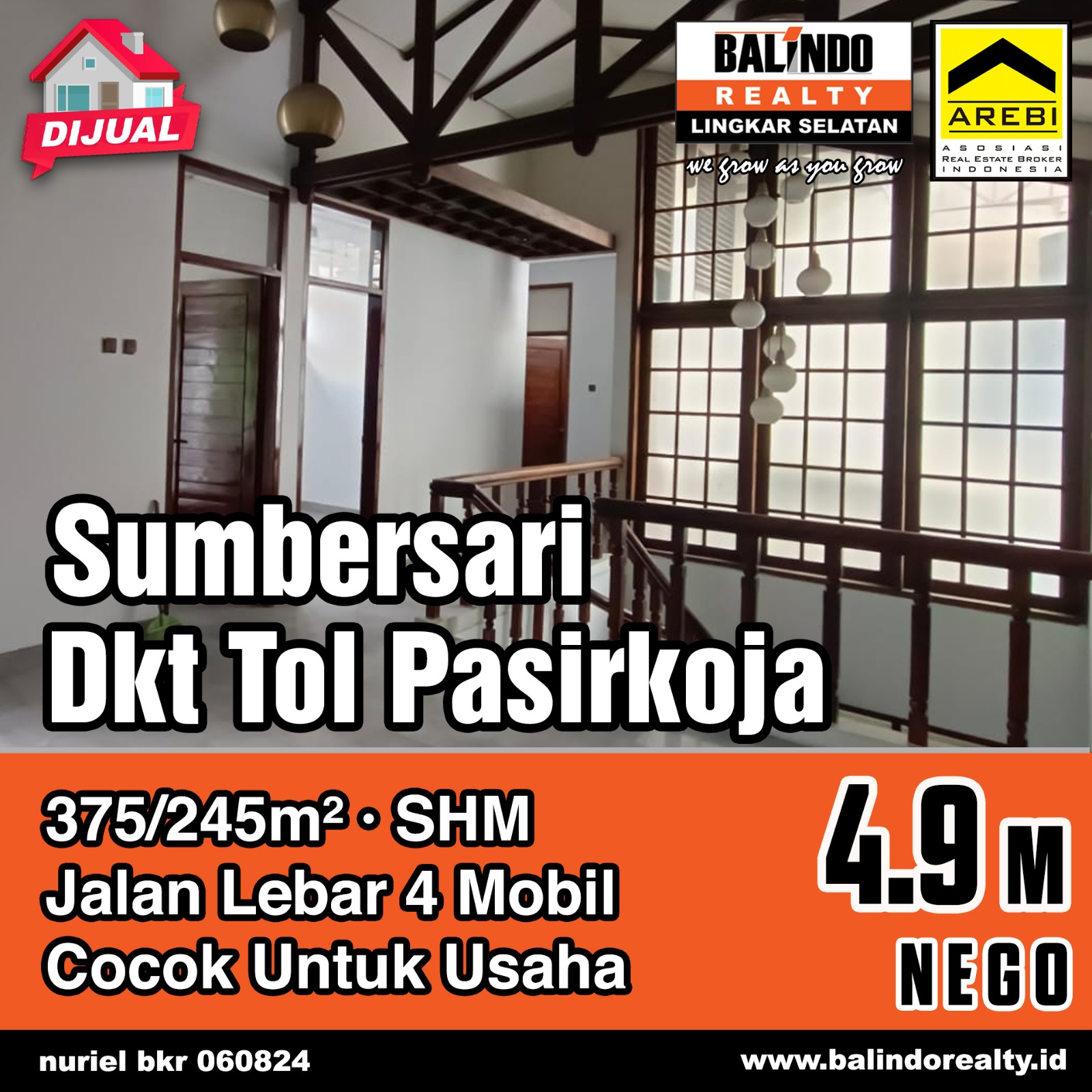 Dijual Rumah Strategis di Komplek Sumbersari