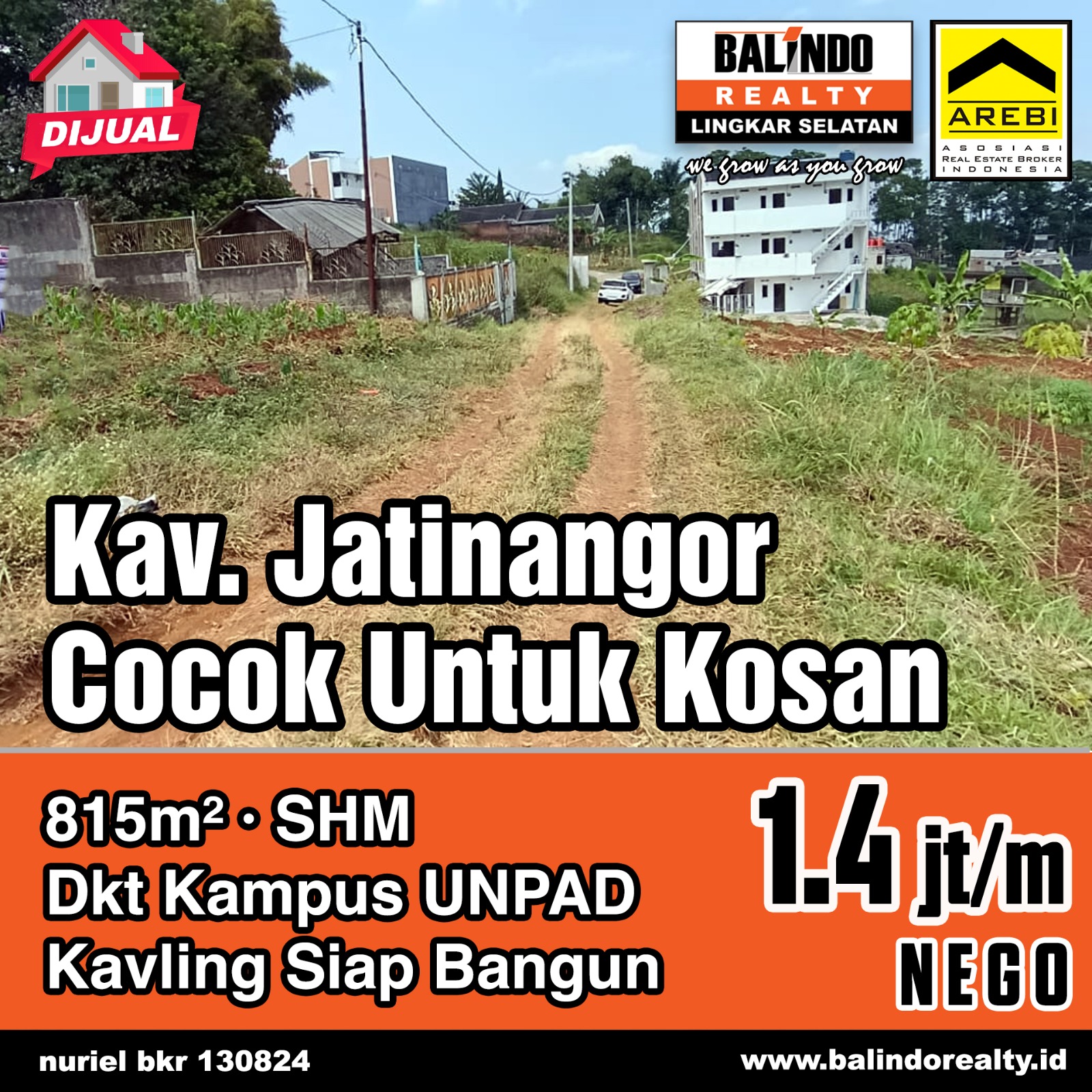 Dijual Tanah Siap Bangun cocok untuk Kosan di Jatinangor