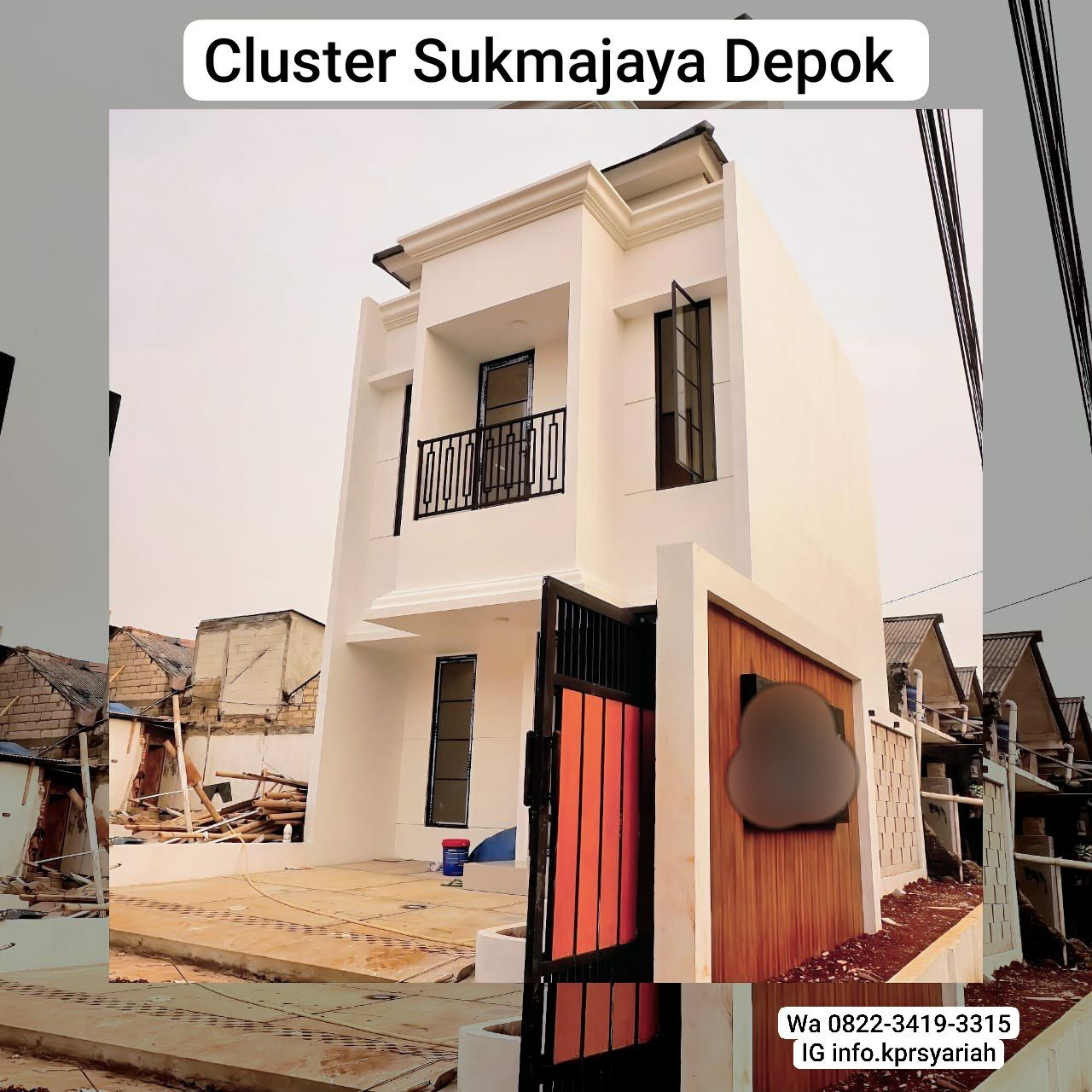 Rumah klasik style Cluster Sukmajaya Depok dekat stasiun