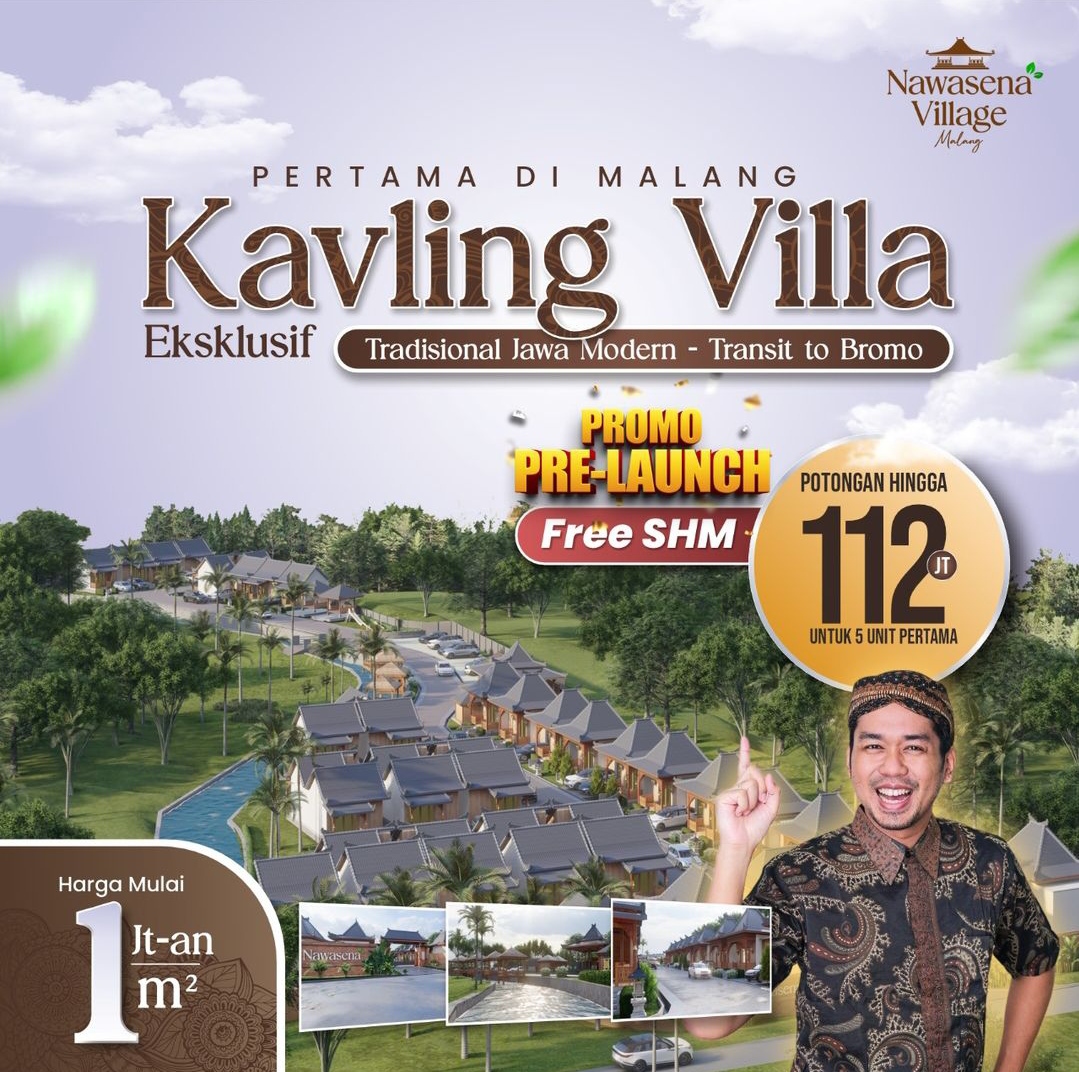 Tanah Kavling dengan konsep villa etnik jawa
