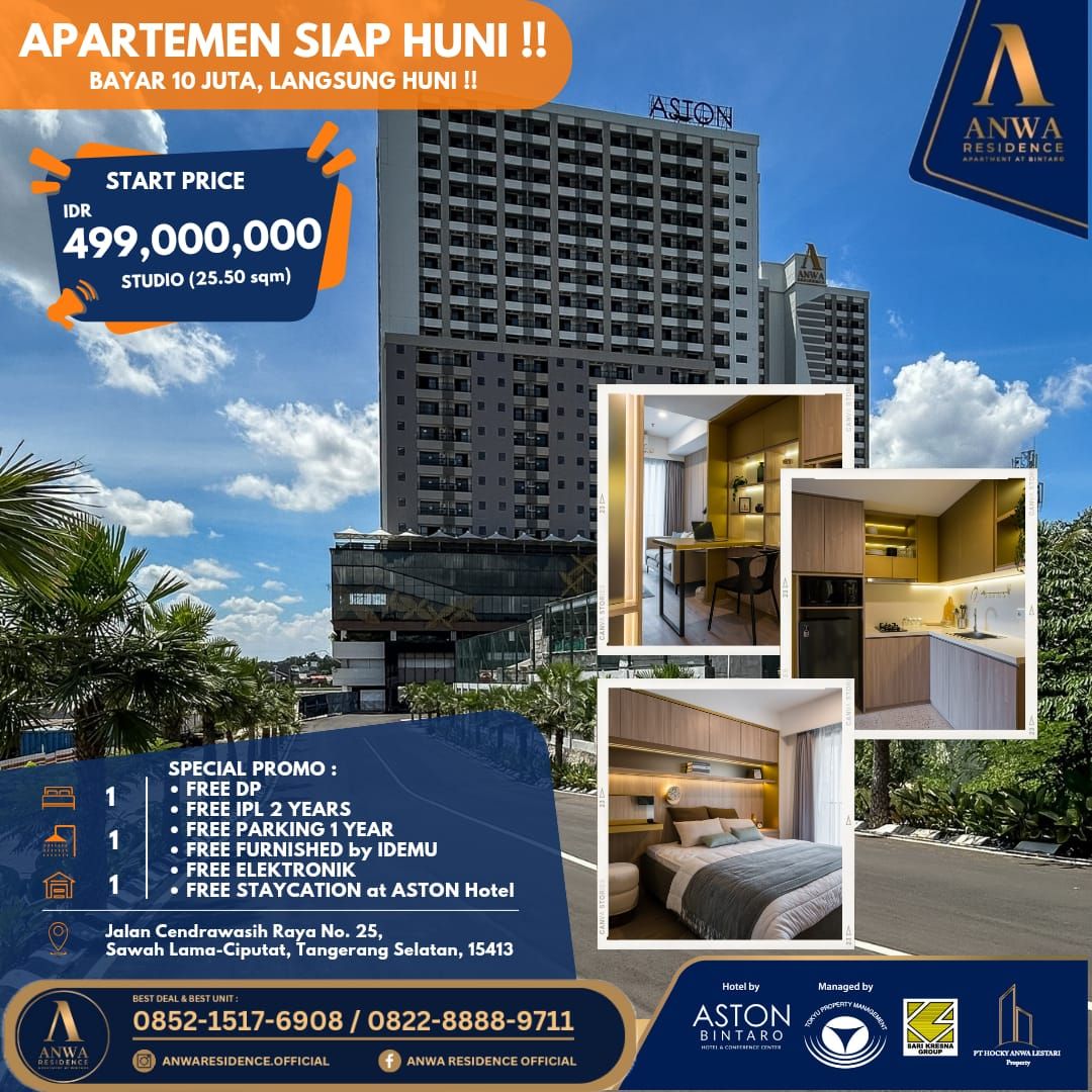 Anwa Residence Bintaro, Apartemen Siap Huni MP414