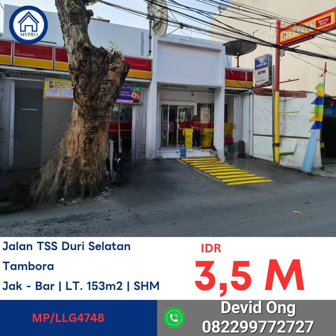 Dijual Ruang Usaha di TTS Duri Selatan, Jakarta Barat