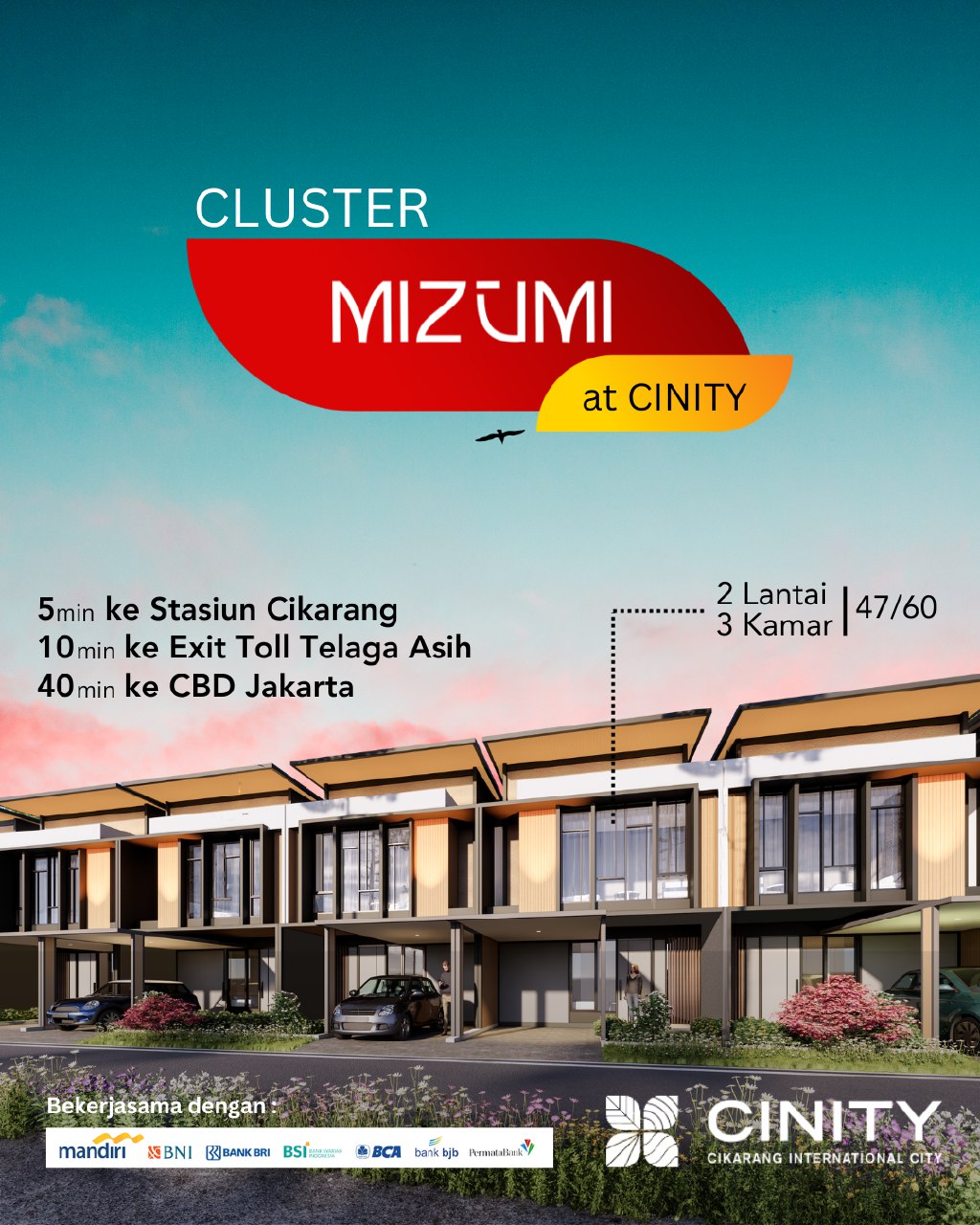 Rumah minimalis bergaya Jepang modern  dsb.