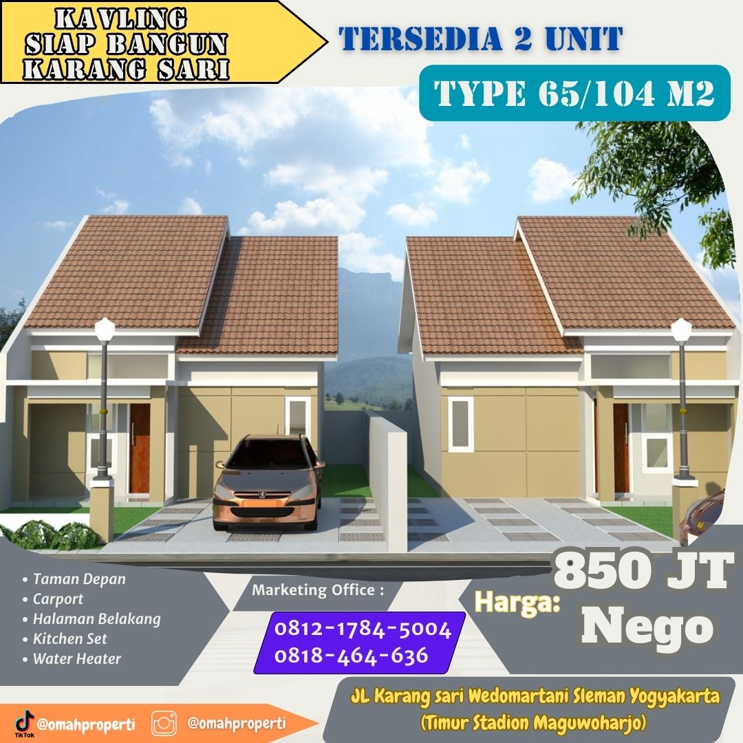 Rumah siap bangun di area strategis akses mudah di wedomartani