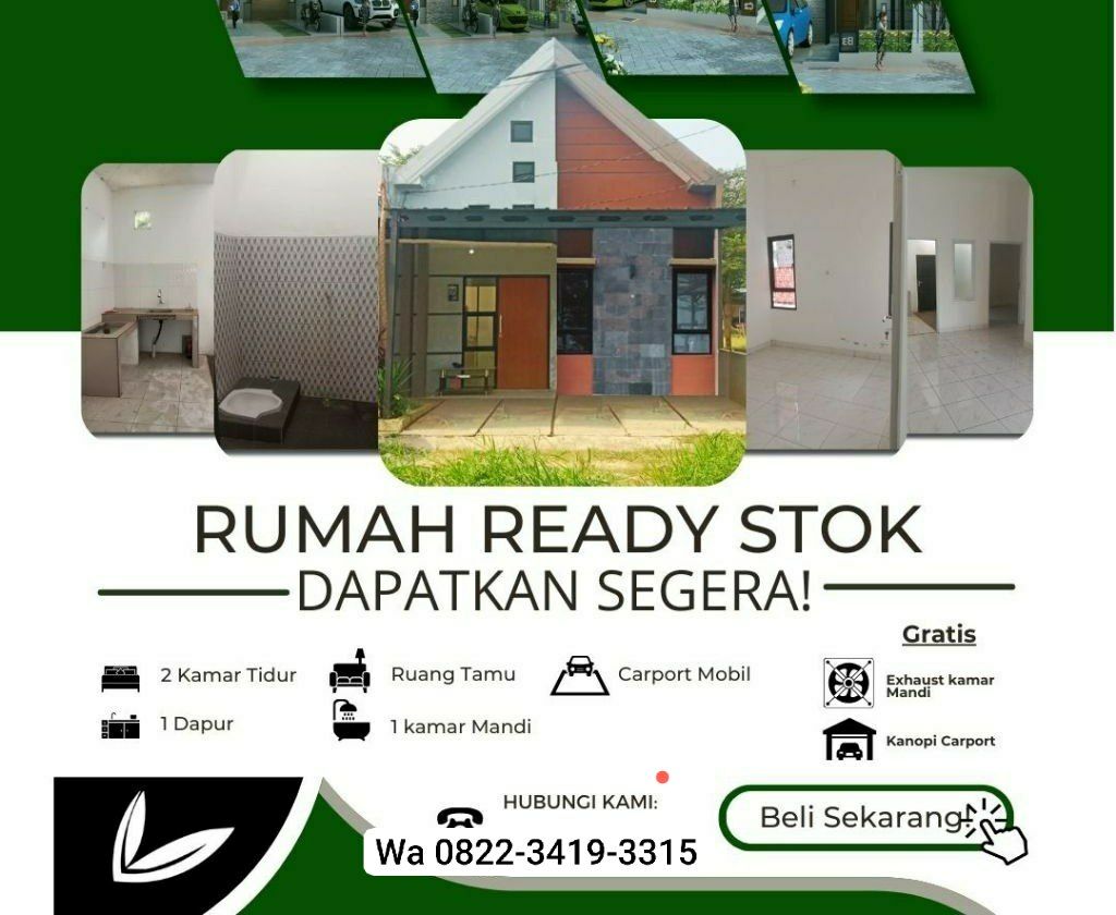 Rumah dijual modern minimalis dalam Perumahan Setu Bekasi