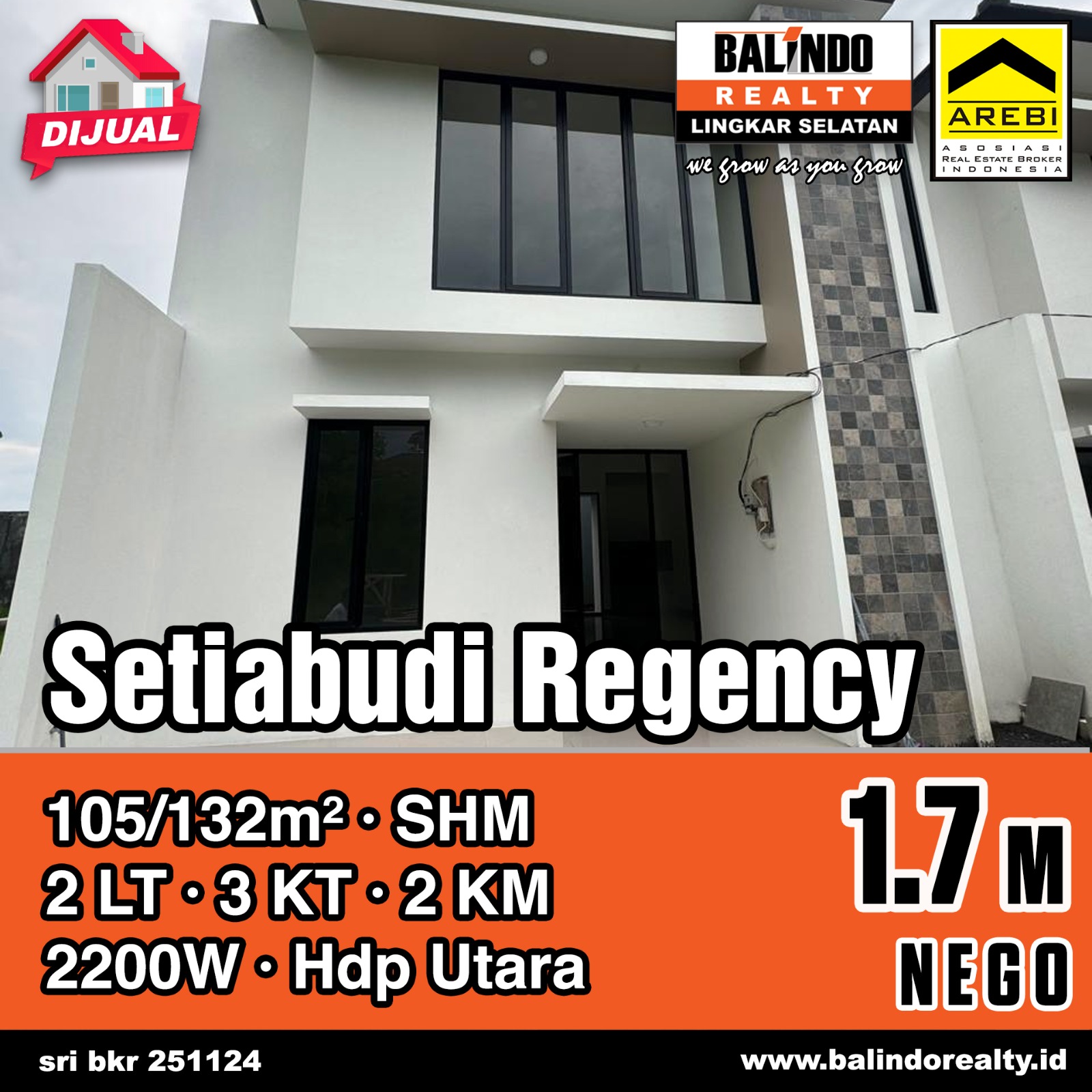 Dijual Rumah Siap Huni di Setiabudi Regency