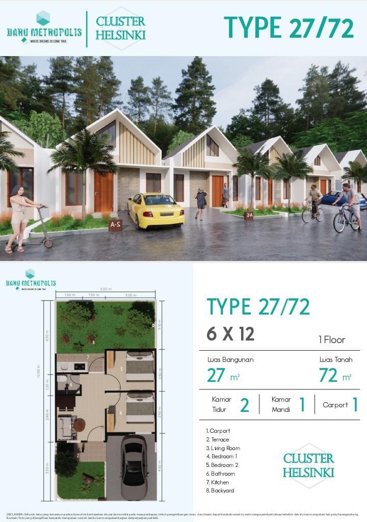 Daru Metropolis, Rumah Dekat Stasiun Daru Tanpa BI Checking