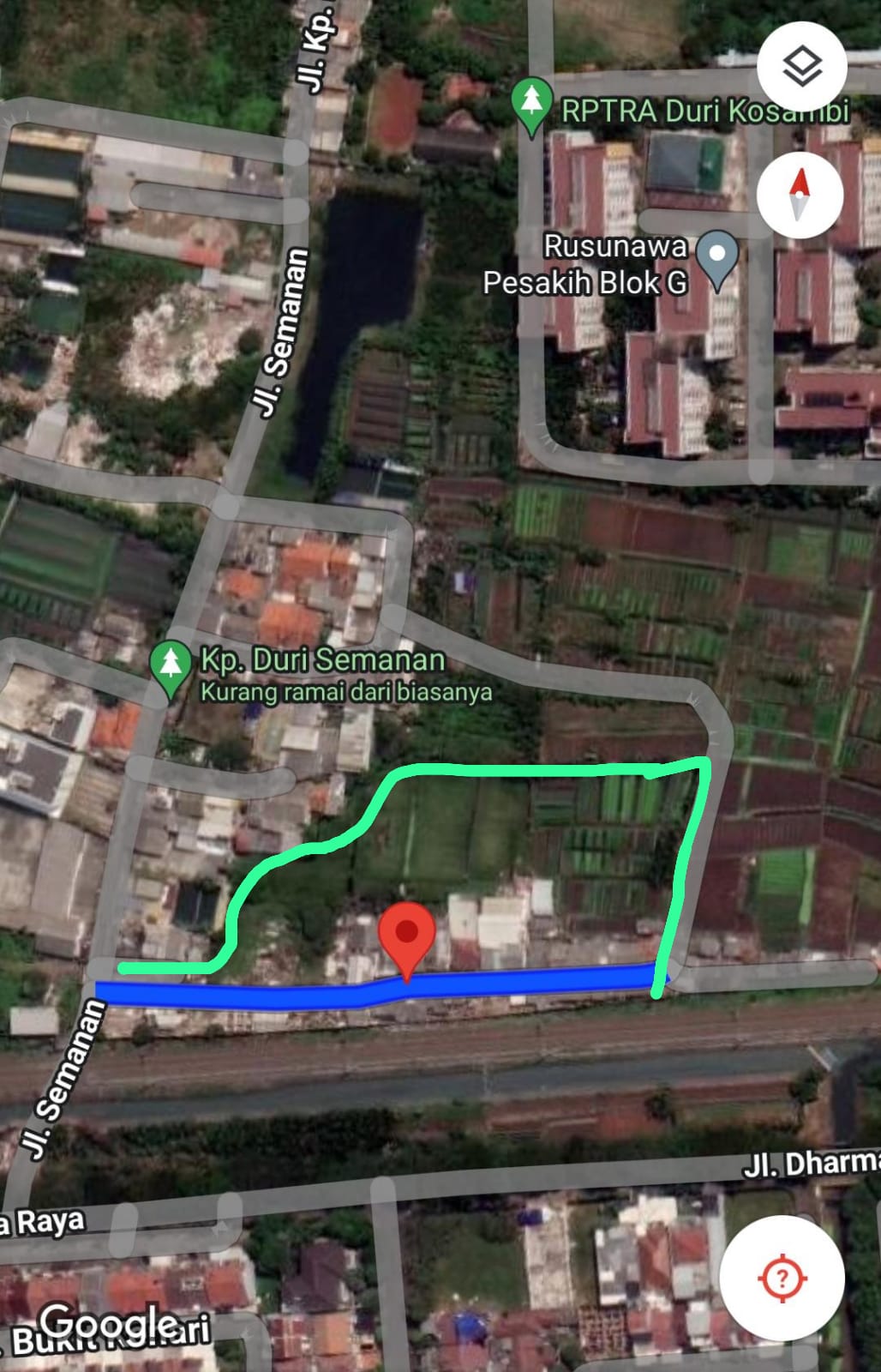 DIJUAL - TANAH KOSONG DI JAKARTA BARAT (KALIDERES)