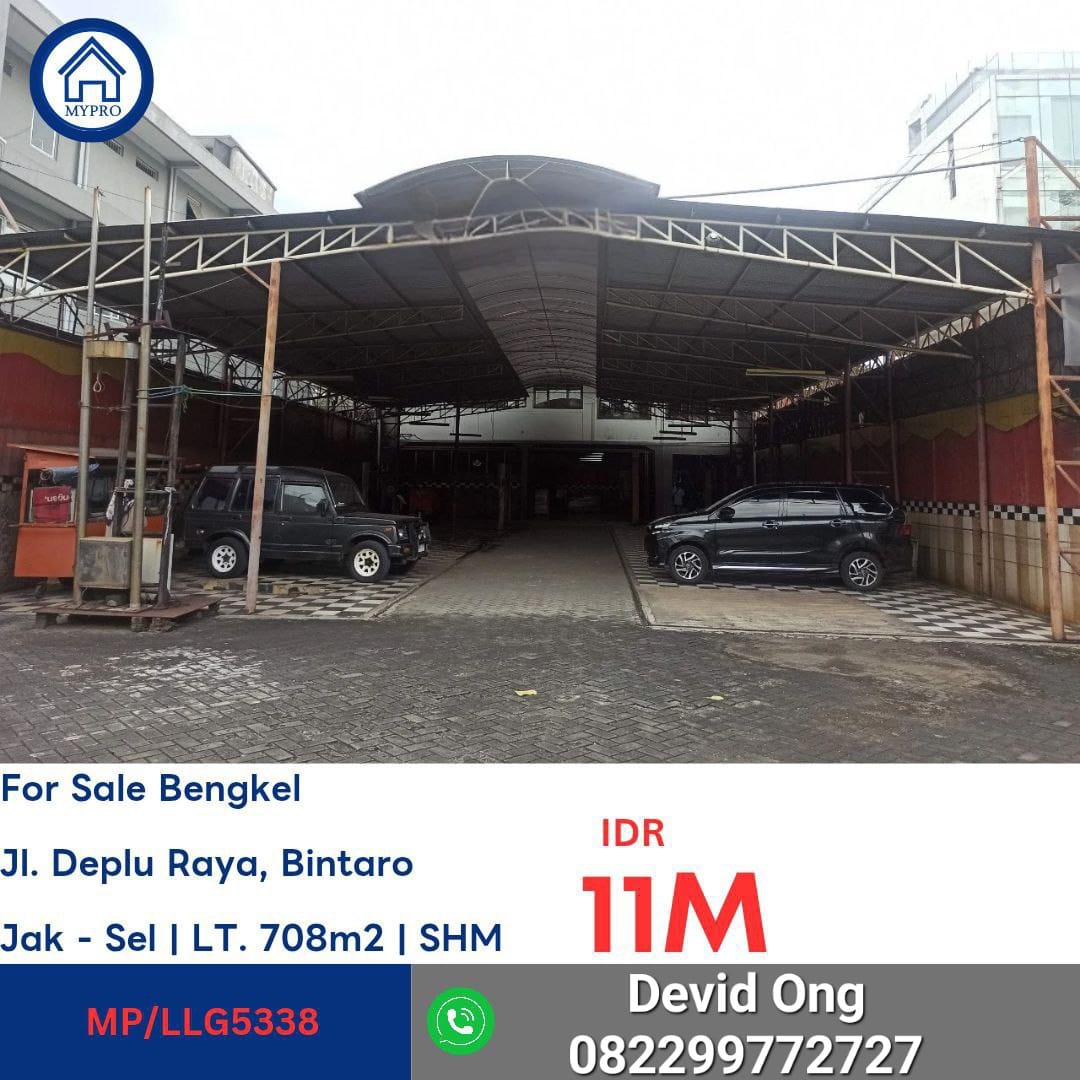 Dilelang Workshop MURAH di Deplu Raya, Bintaro Jakarta Selatan
