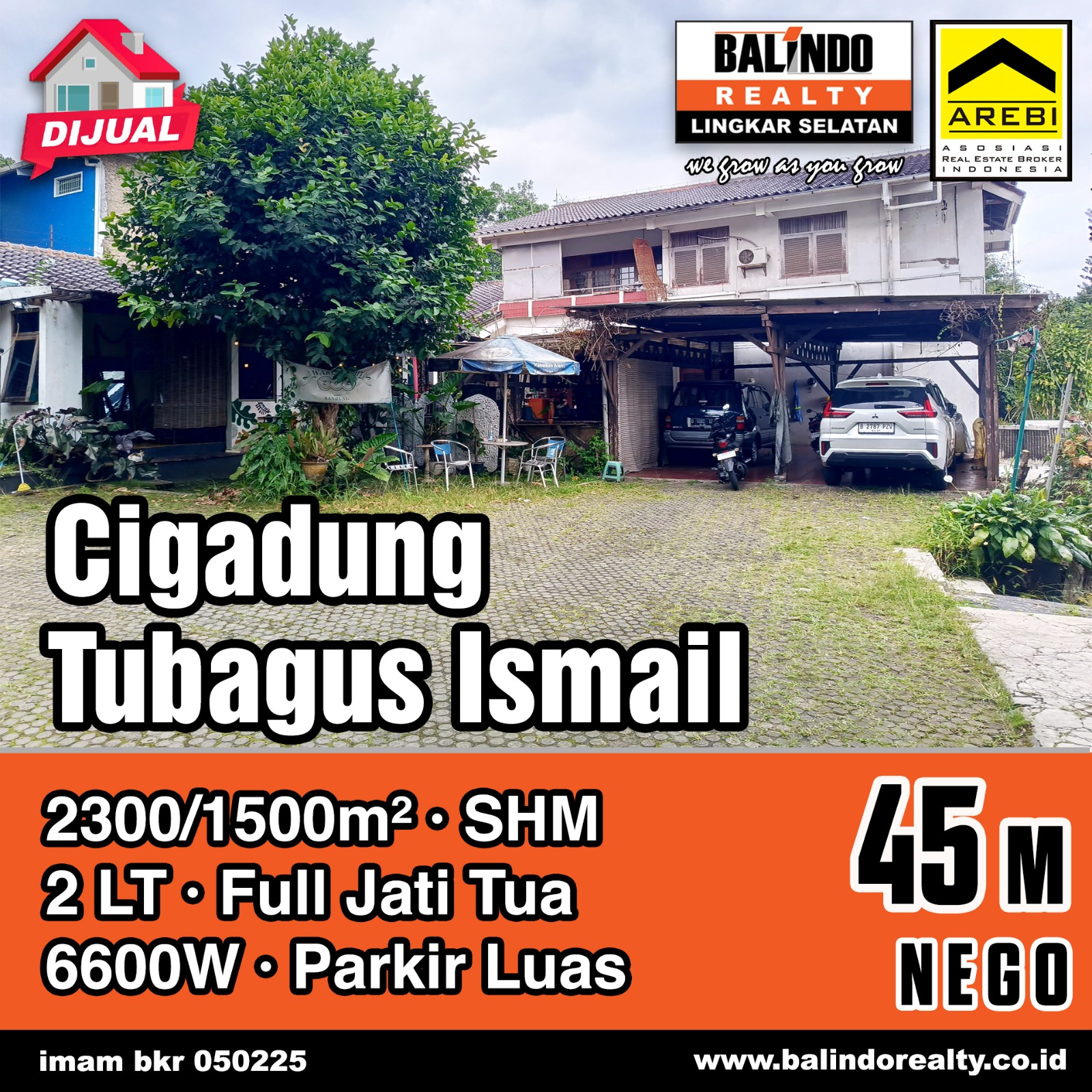 Dijual Rumah Luas Strategis di Cigadung Tubagus Ismail