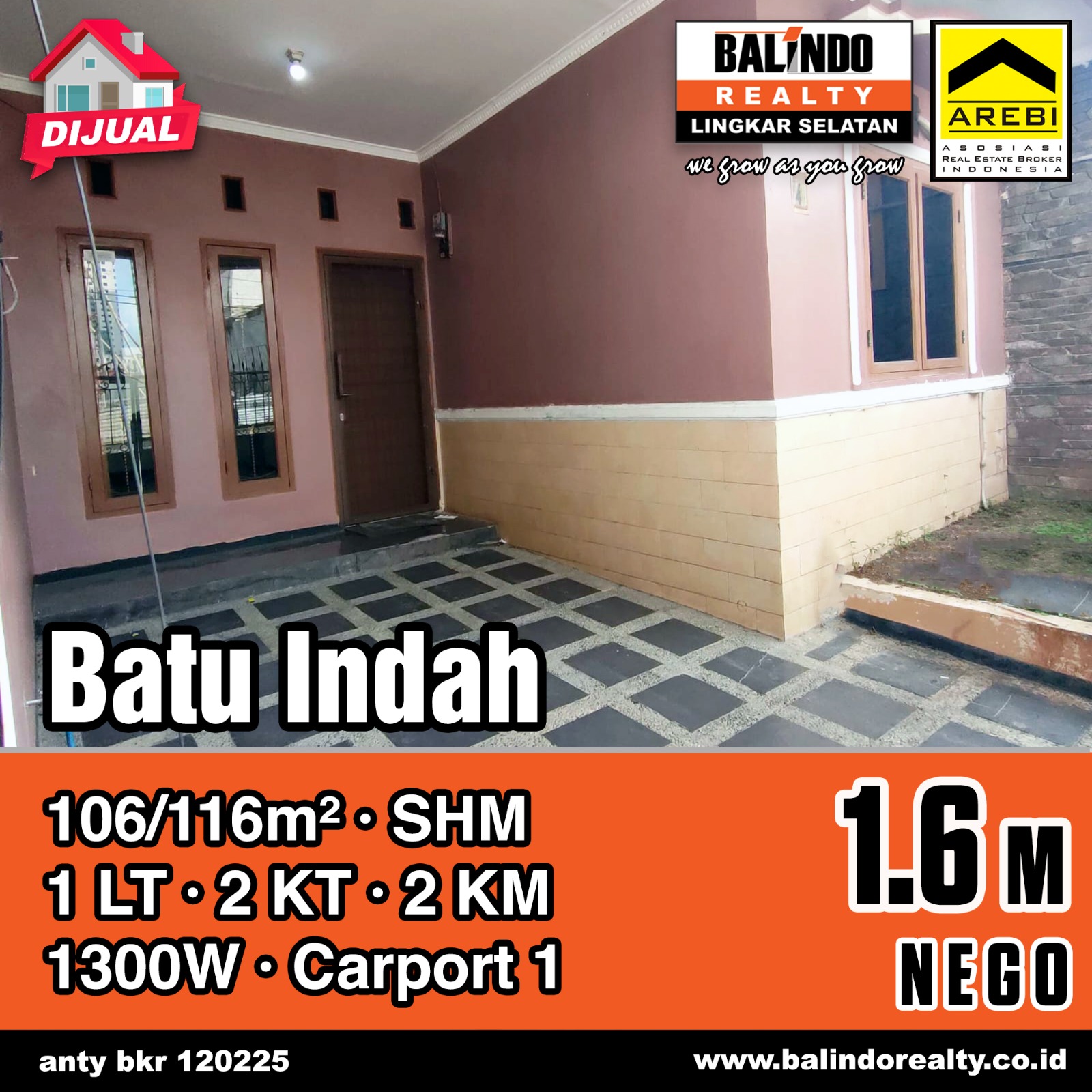 Dijual Rumah Strategis di Batu Indah