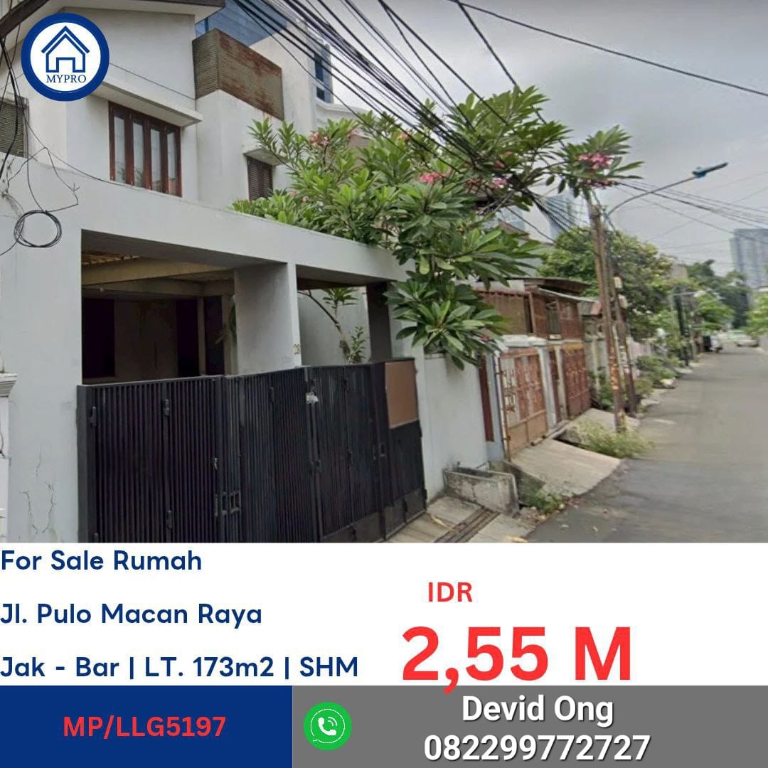 Lelang Rumah MJRAH di Pulo Macan Raya, Jakarta Barat