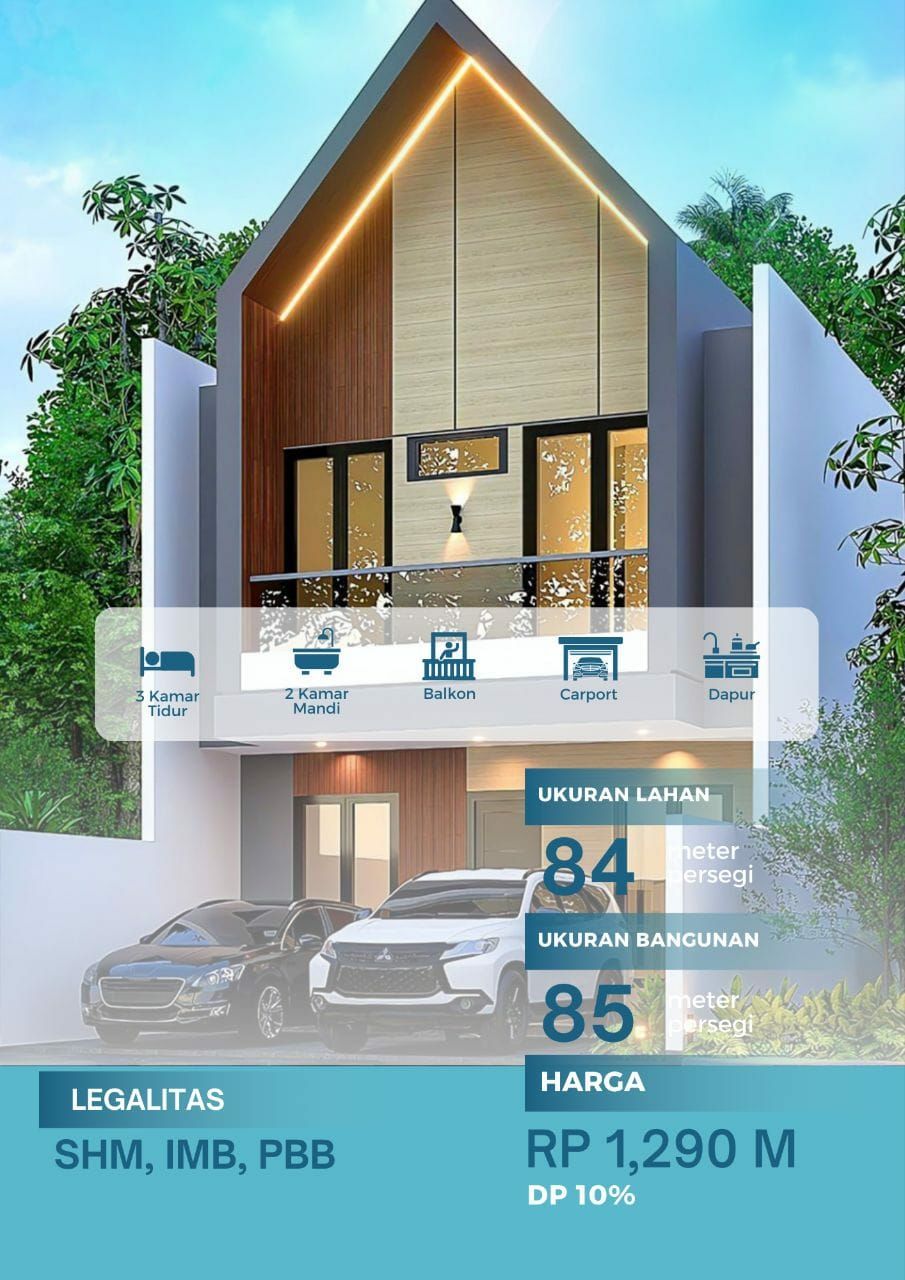 Rumah Scandinavian Pancoran Mas Dekat Stasiun Depok