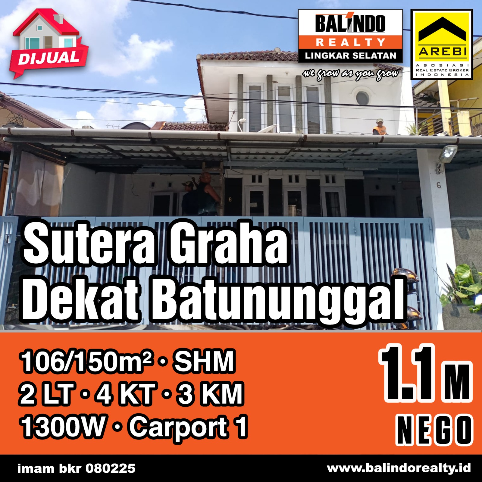 Dijual Rumah Siap Huni di Komplek Sutera Graha