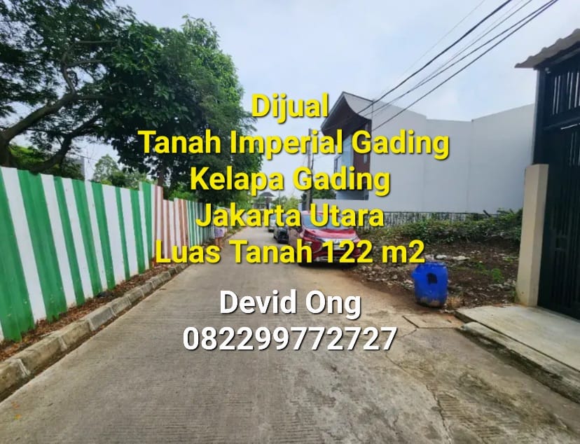 Dijual Tanah Imperial Gading siap bangun, Kelapa Gading