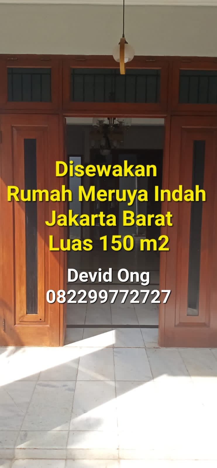 Disewakan Rumah Meruya Indah 2 lantai Jakarta Barat
