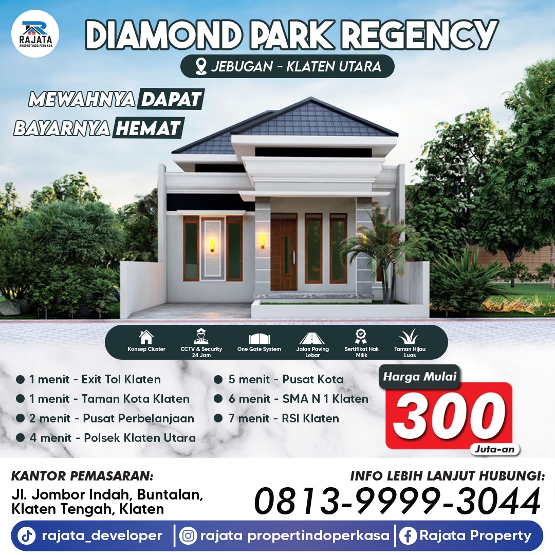 Rumah Premium dekat Pusat Kota Klaten dan Gerbang Tol Klaten