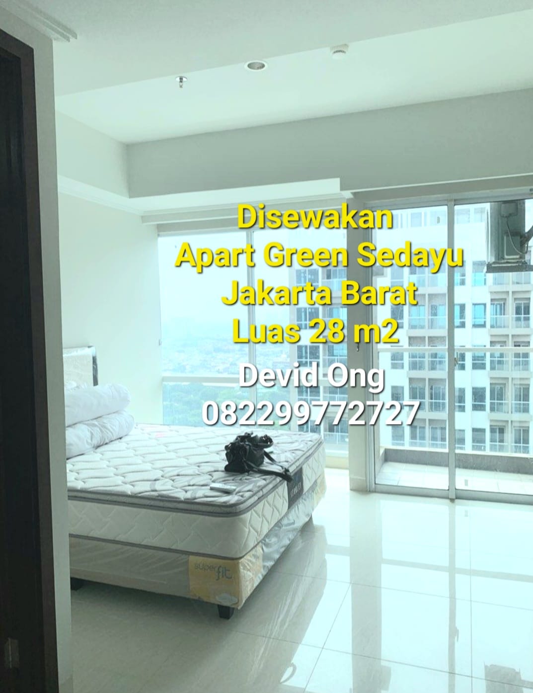 Disewakan Apartemen Green Sedayu Luas 28 m di Jakarta Barat