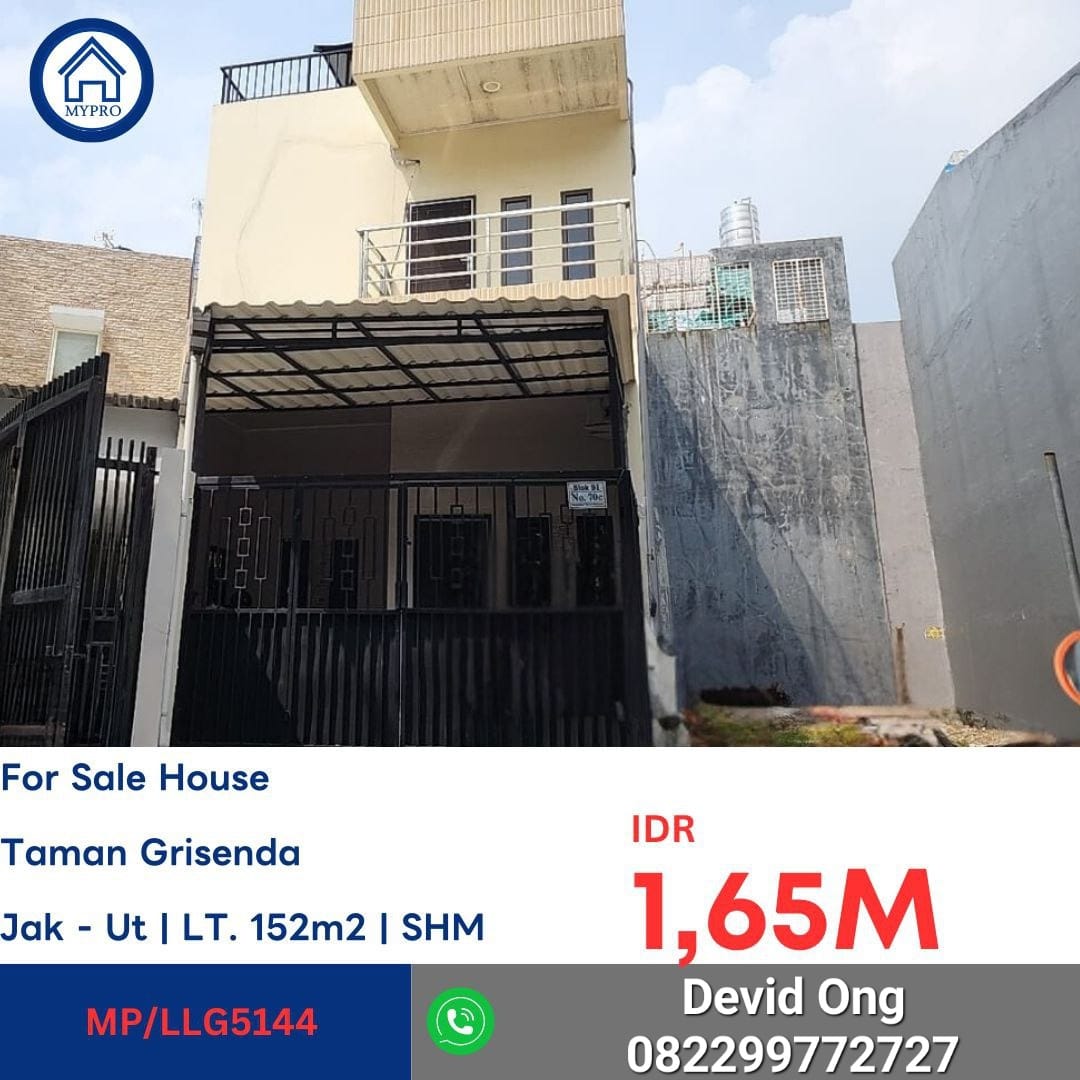 Dilelang Rumah Grisenda SUPER MURAH di PIK, Jakarta Utara