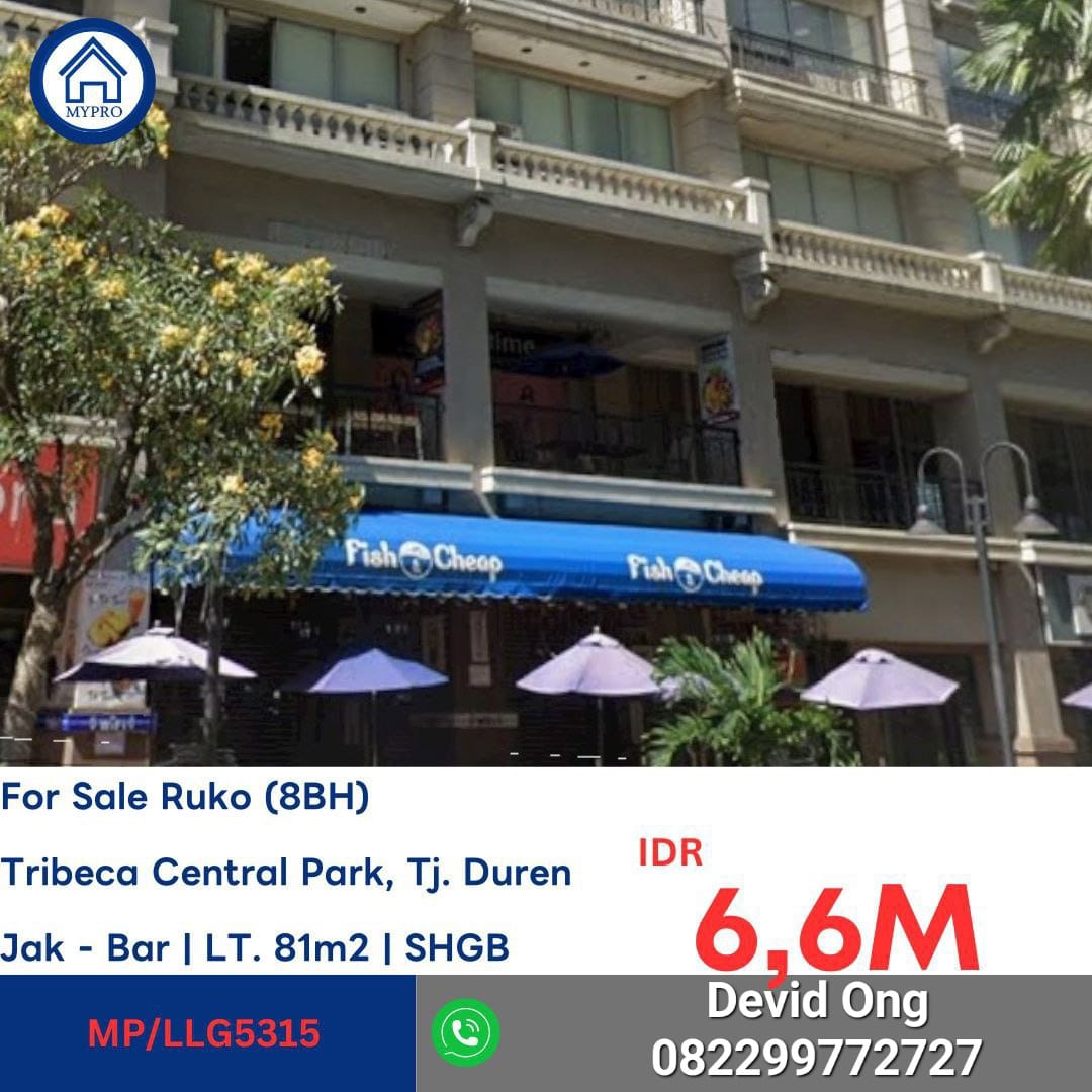 Dijual Ruko Gading Shopping Arcade di Jakarta Barat
