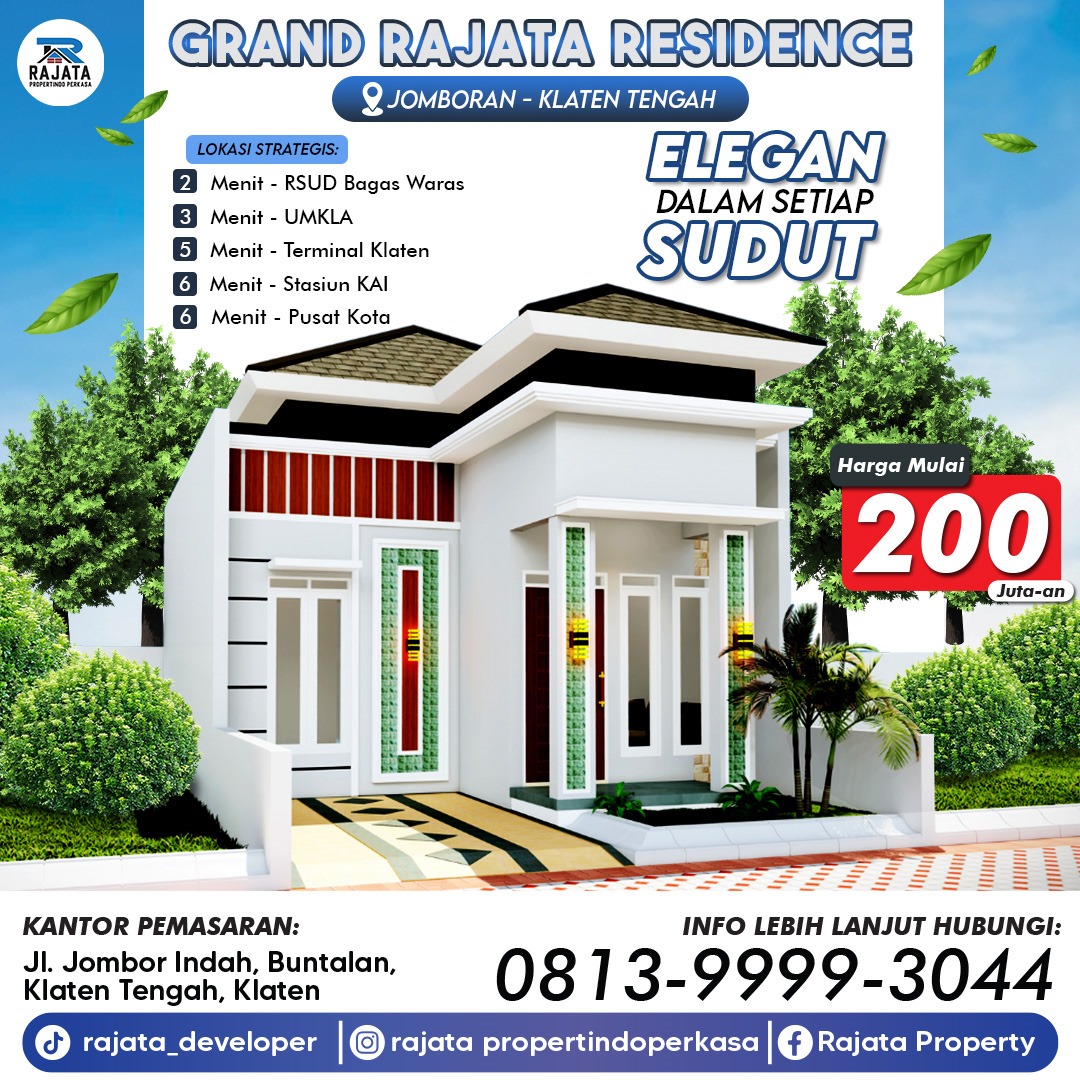 Rumah Murah di Kota Klaten - Grand Rajata Resindence