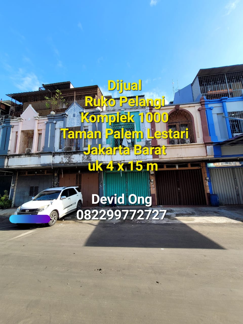 Dijual Ruko Pelangi Taman Palem Lestari di Jakarta Barat