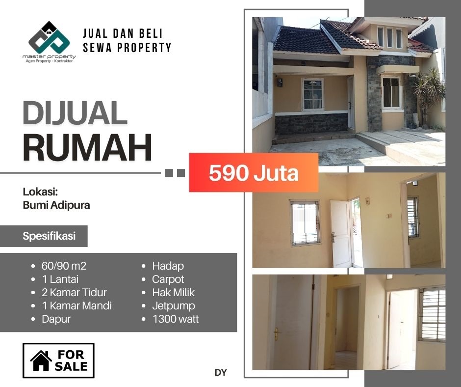 Jual rumah 500 jutaan di Cluster Bumi Adipura Gedebage Bandung