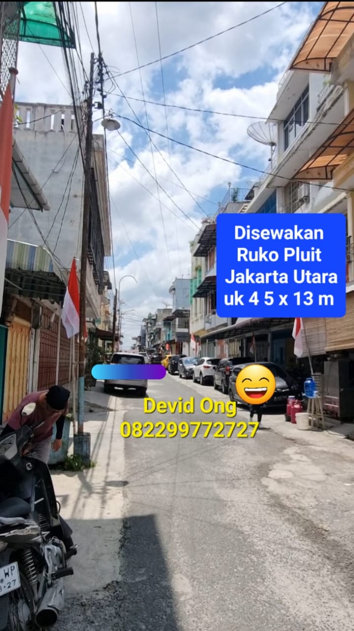 Disewakan Ruko Pluit 3,5 lantai di Jakarta Utara