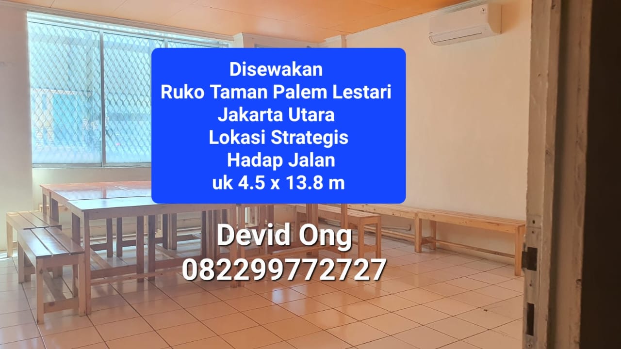 Disewakan Ruko Taman Palem Lestari 3,5 lantai di Jakarta Barat