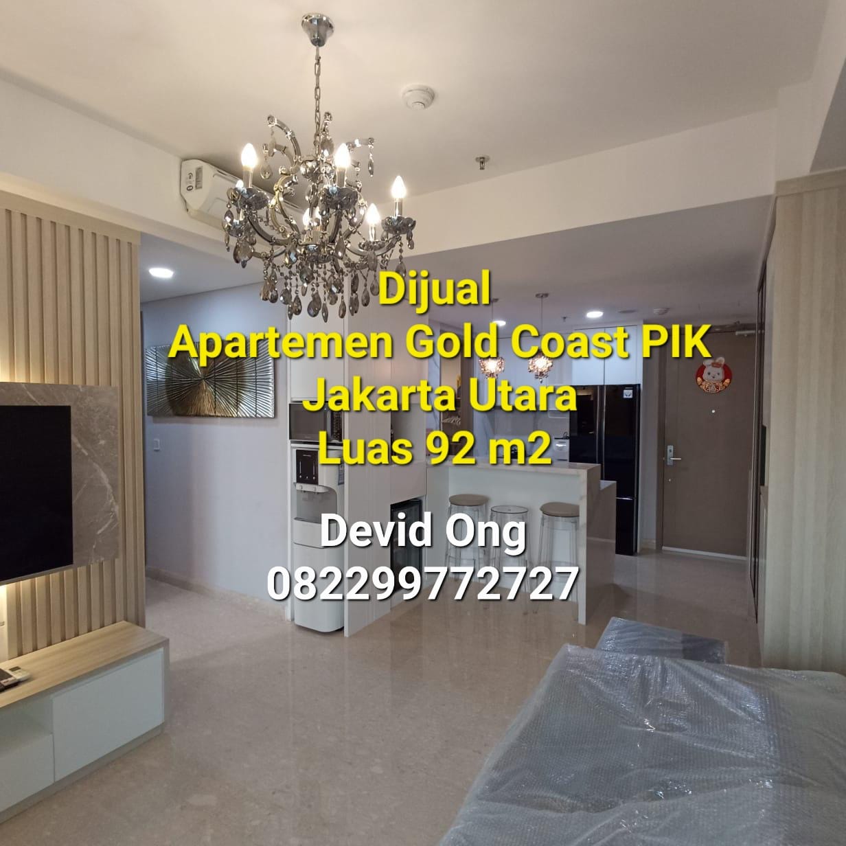 Dijual Apartemen Gold Coast PIK Luas 92 m2 di Jakarta Utara