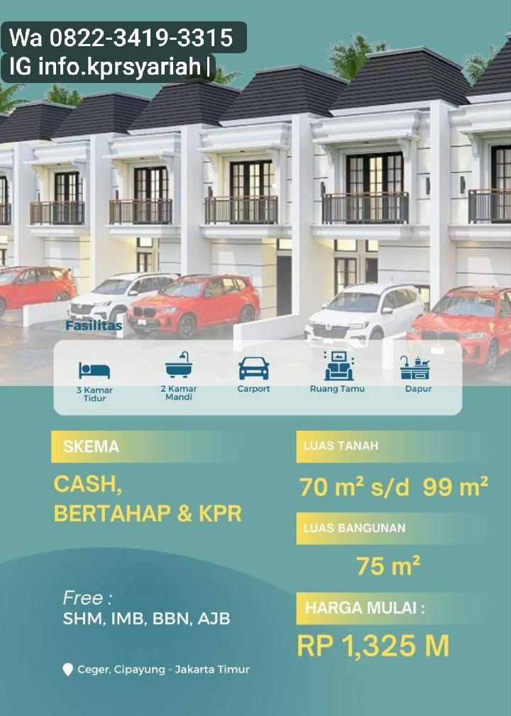 Ceger Townhouse Rumah 2lantai di Cipayung Jakarta Timur