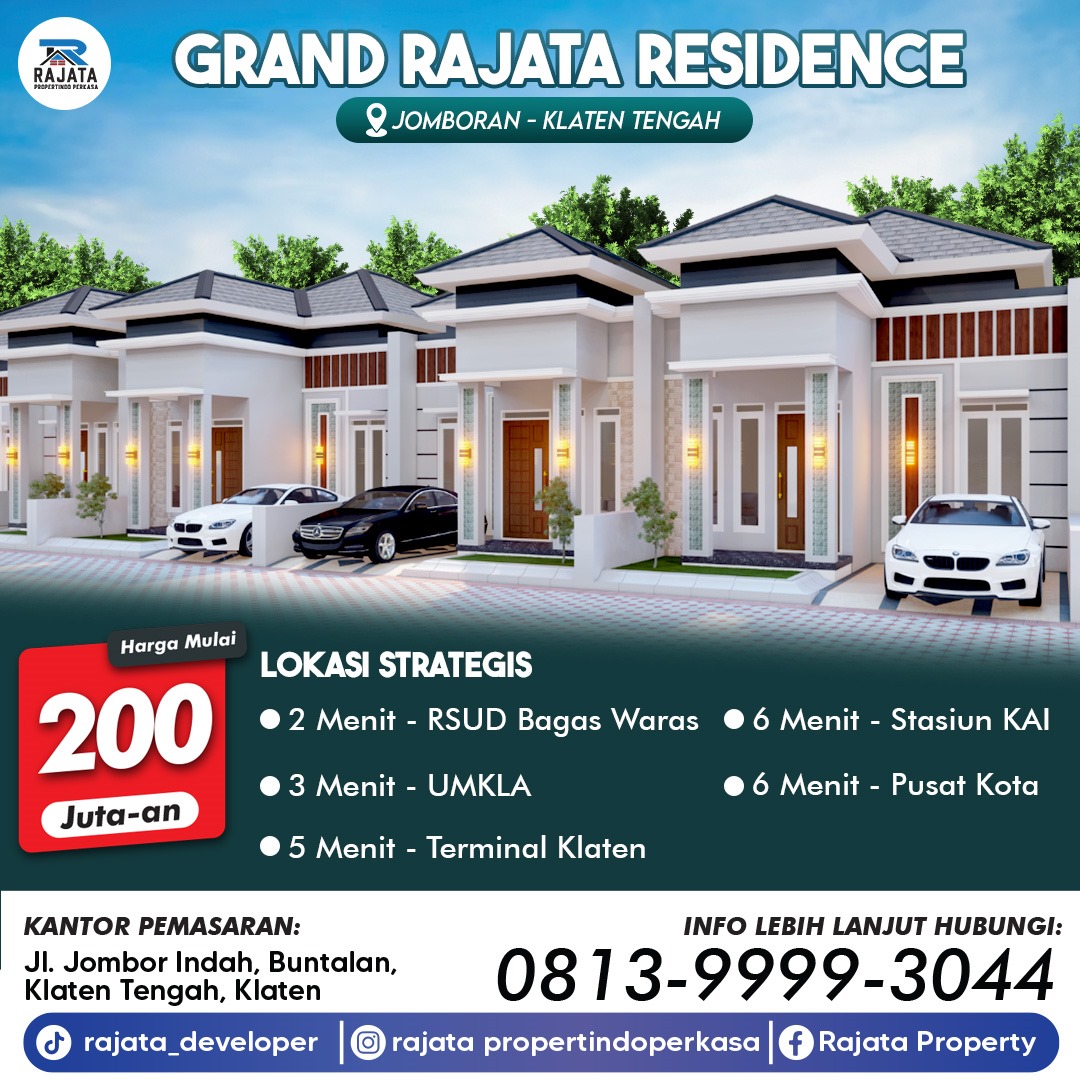 Rumah Murah di Jomboran Klaten - Grand Rajata Residence