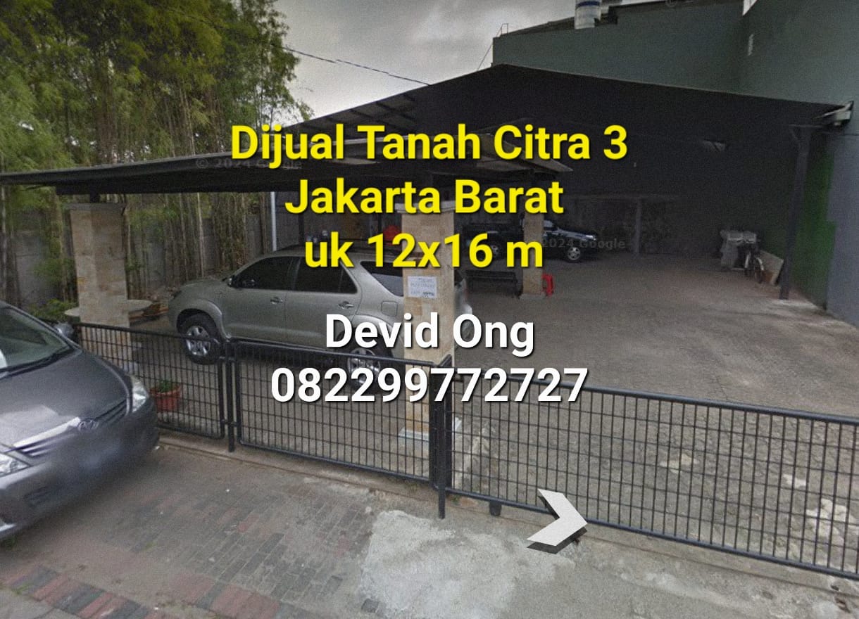 Dijual Tanah Citra 3 uk 12x16 m di Jakarta Barat