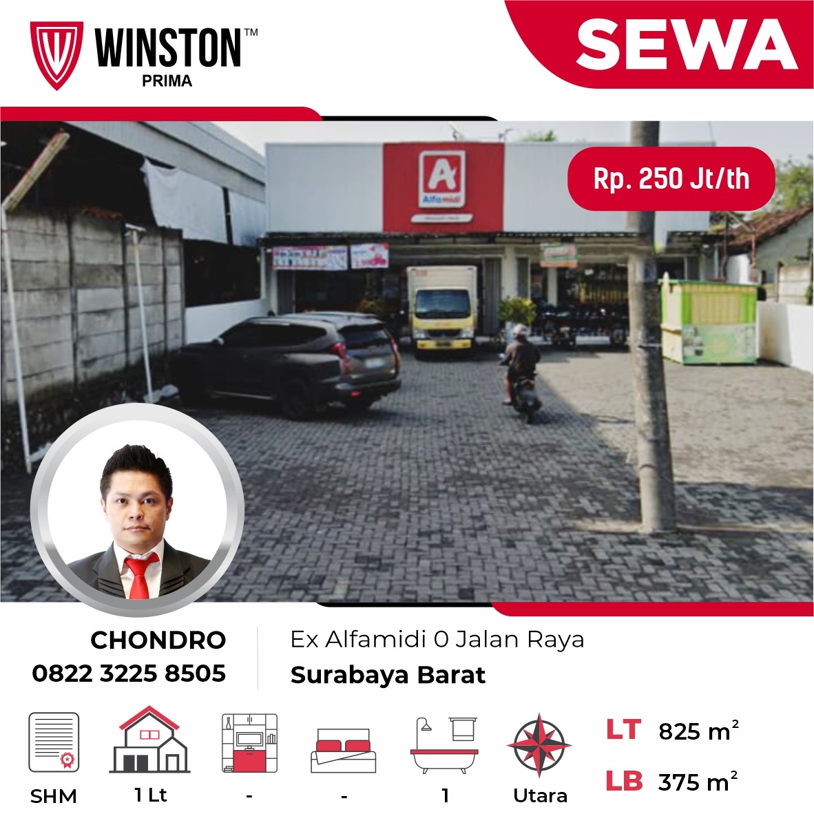 DISEWAKAN – EX ALFAMIDI #Lokasi Super Strategis – Surabaya Barat