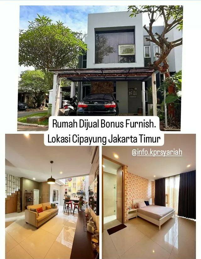 Rumah seken bonus furnish di Cipayung Jakarta Timur