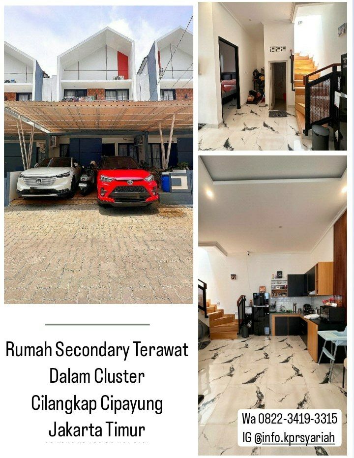 Rumah seken dalam Cluster di Cilangkap Cipayung Jakarta Timur