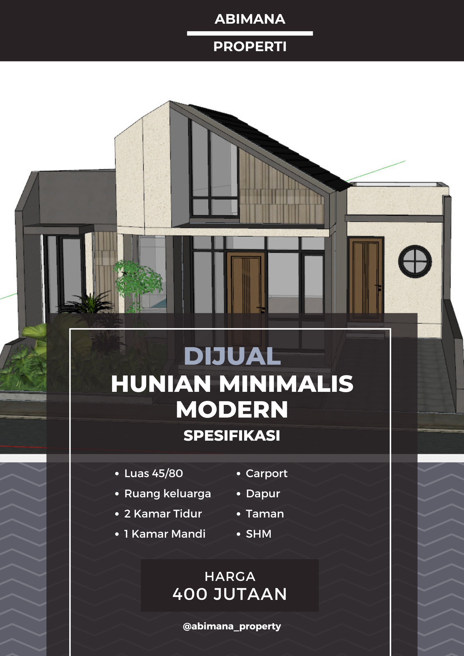 Hunian Minimalis dekat UMY Cuma 400jt an