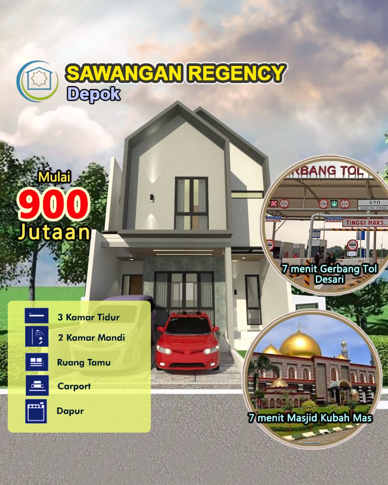 Rumah desain Scandinavian di Perumahan Sawangan Depok