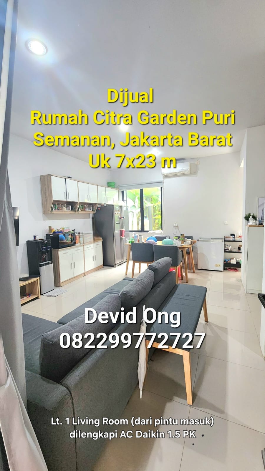Dijual Rumah Citra Garden Puri uk 7x23 m di Jakarta Barat