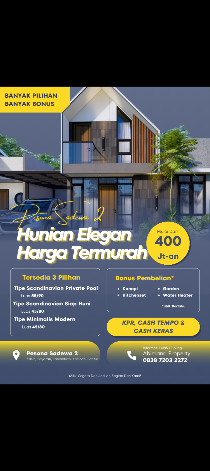 Hunian Modern Elegan Termurah Banyak Bonus Dan Pilihan