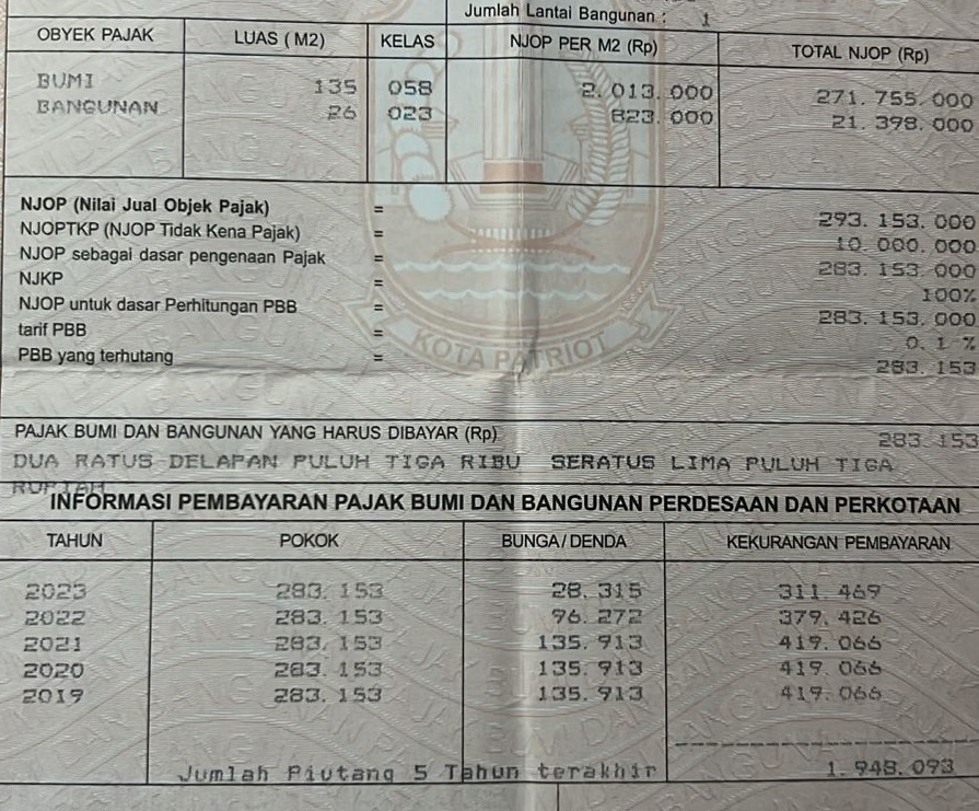 Dijual rumah di Perumahan Duta Harapan Harapan Baru Bekasi Utara