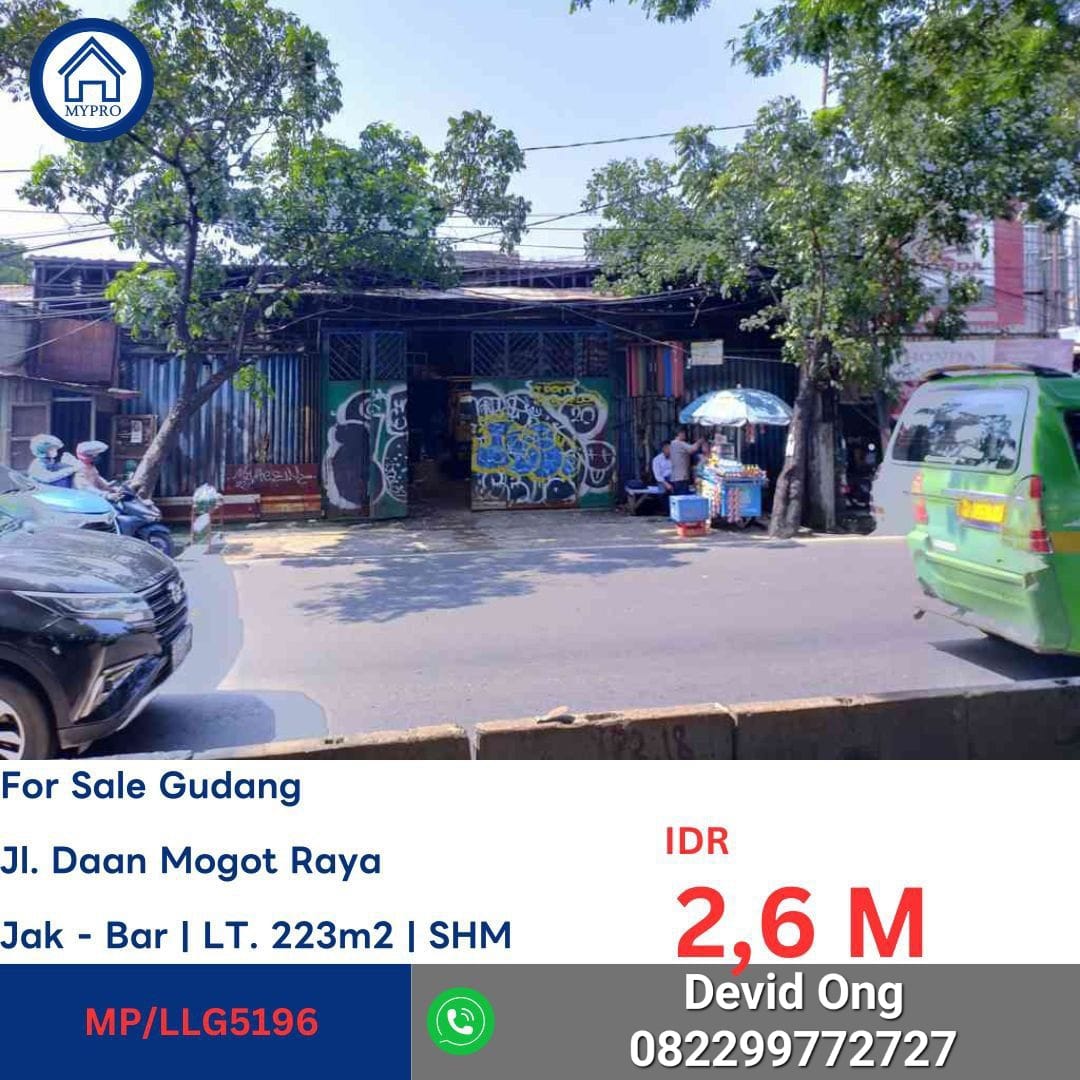 Dijual Gudang Daan Mogot Raya Harga MURAH di Jakarta Barat