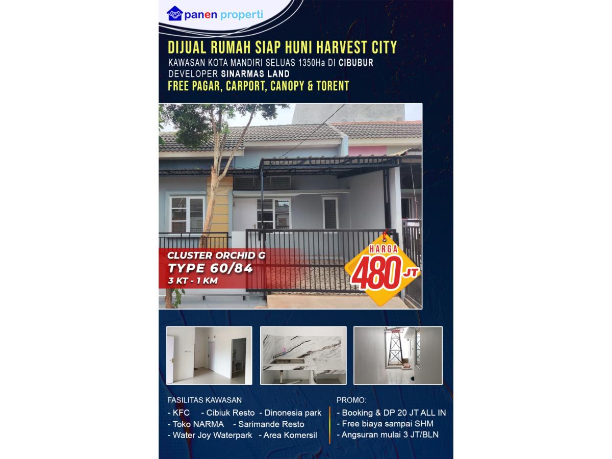 Rumah Murah Secondary siap huni di Harvest City Bekasi PR1977