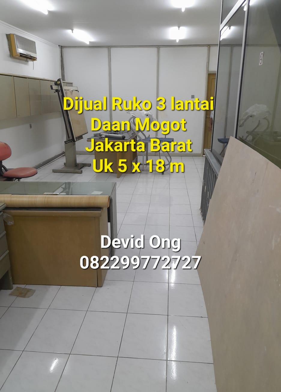 Dijual Ruko Daan Mogot 3 lantai di Gang Macan Jakarta Barat