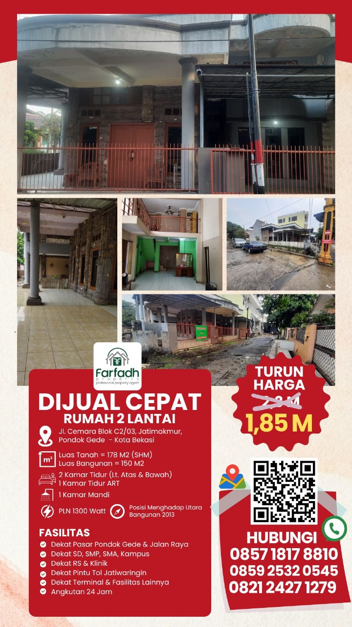 DIJUAL CEPAT RUMAH BERTINGKAT SIAP HUNI SHM STRATE JATIWARINGIN