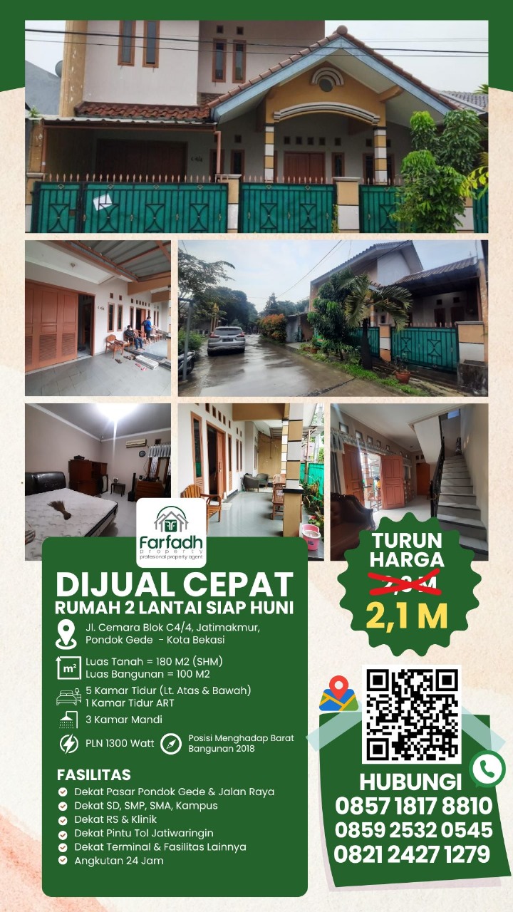 DIJUAL CEPAT RUMAH BERTINGKAT SIAP HUNI JATIWARINGIN