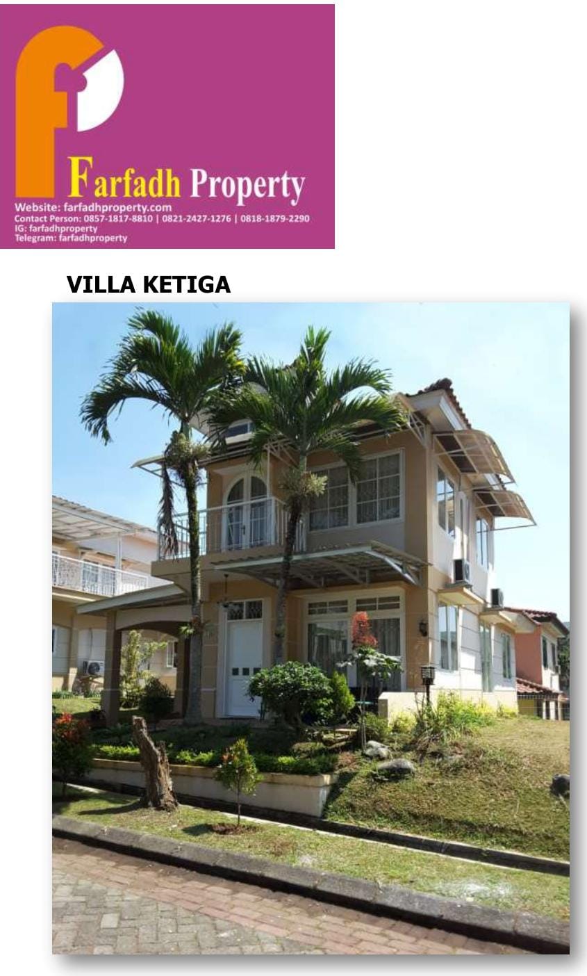 DIJUAL CEPAT 3 VILLA (Rumah Dalam Komplek Villa Kota Bunga CIANJ