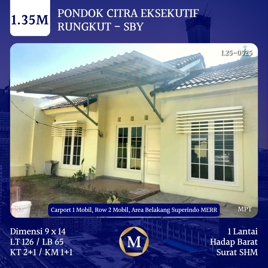 Rumah Pondok Citra Nirwana Eksekutif Rungkut Merr Penjaringan