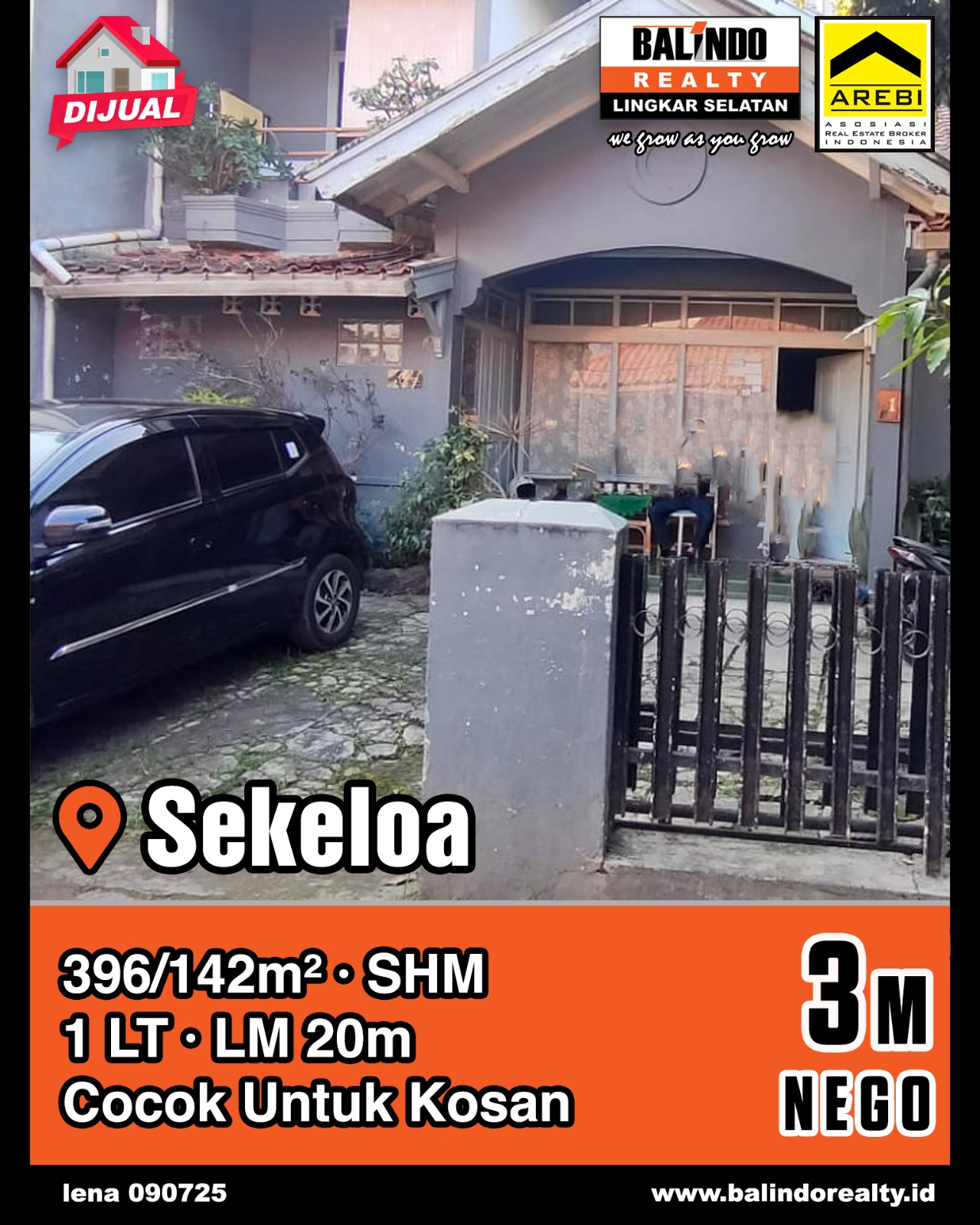 Dijual Rumah Strategis Tengah Kota Cocok Untuk Kosan di Sekeloa